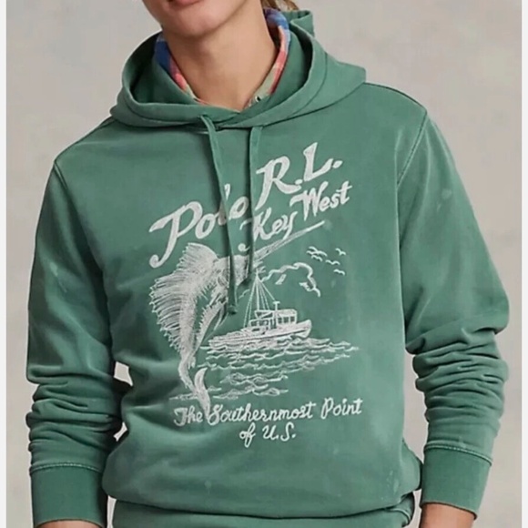 Polo Ralph Lauren Embroidered Fleece Graphic Hoodie - Picture 1 of 11